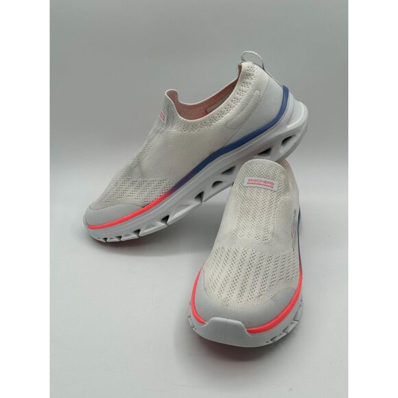 Skechers Glide-Step Flex  Slip-On Sneakers Size 9 White & Red - Picture 7 of 10